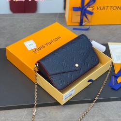M64064 Pochette Flicie Chain Bag Navy Blue