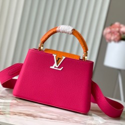 N82904/M48865Capucines ostrich print handbag Size:27 * 18 * 9 cm