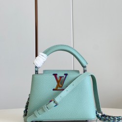M22055 Green Capucines Mini Capucines Mini handbag。size：21x14x8cm