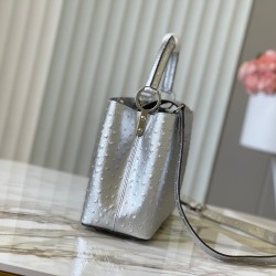  M95393/M48865Capucines ostrich print handbagSize:31.5 * 20 * 11 cm