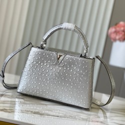  M95393/M48865Capucines ostrich print handbagSize:27 * 18 * 9 cm