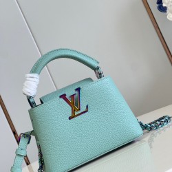 M22055 Green Capucines Mini Capucines Mini handbag。size：21x14x8cm