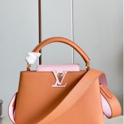  M22206 Brown Yellow Small Capucines BB Handbagsize：27x18x9cm