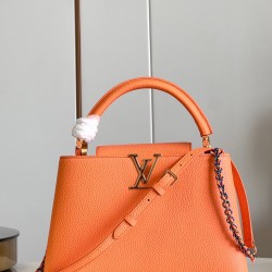 M22055 Coral Orange Medium Capucines MM Handbagsize：31.5x20x11cm 