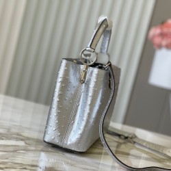  M95393/M48865Capucines ostrich print handbagSize:27 * 18 * 9 cm