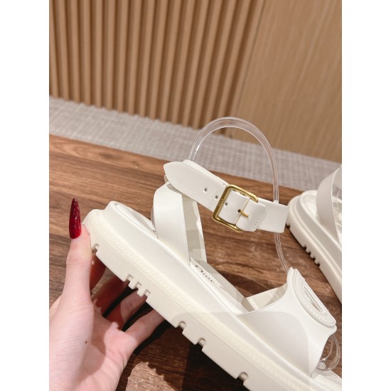 Pig nose. Sandals.