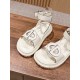 Pig nose. Sandals.