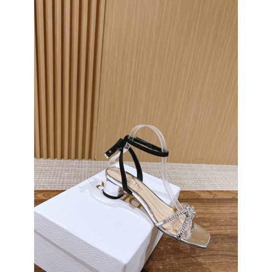 Rhinestone Bow Sandals
