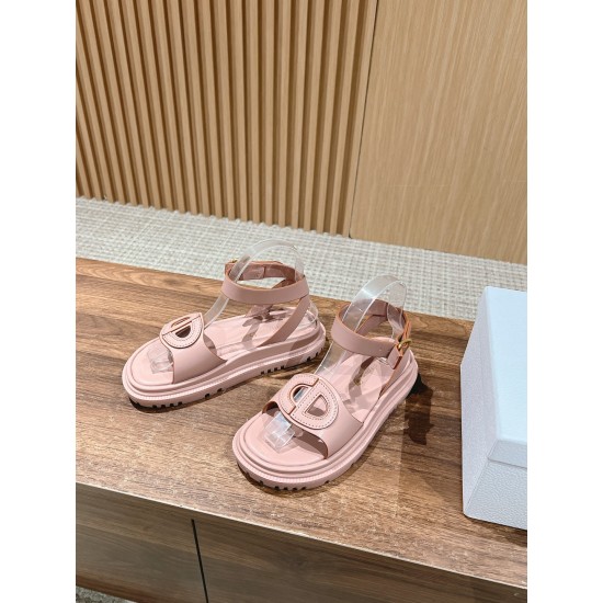 Pig nose. Sandals.