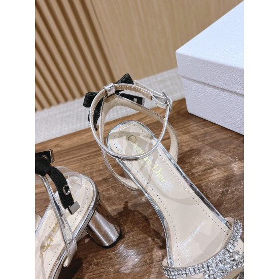 Rhinestone Bow Sandals