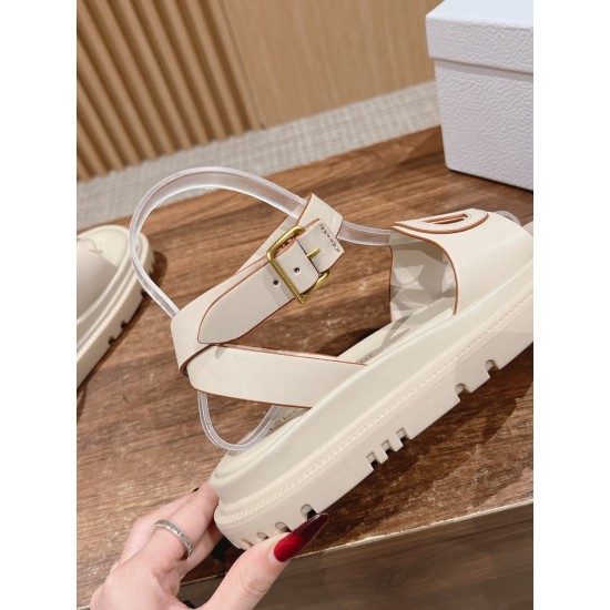 Pig nose. Sandals.
