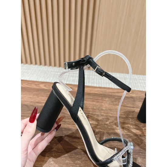 Rhinestone Bow Sandals