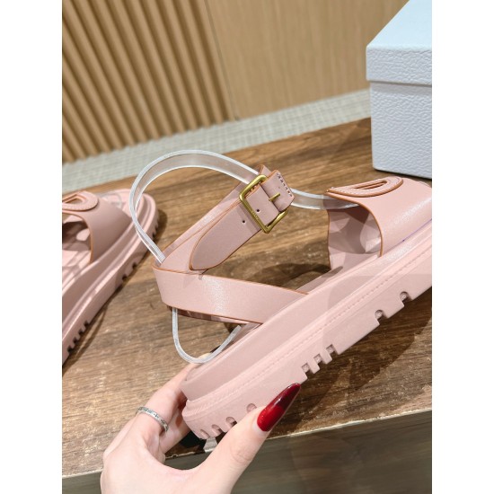 Pig nose. Sandals.