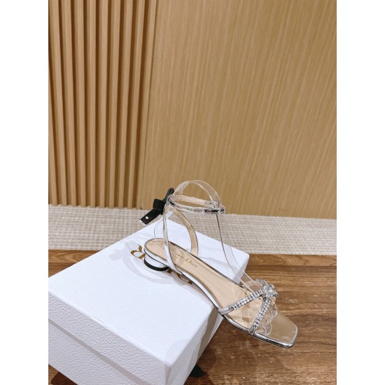 Rhinestone Bow Sandals