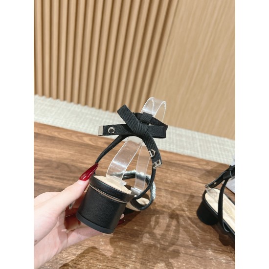 Rhinestone Bow Sandals