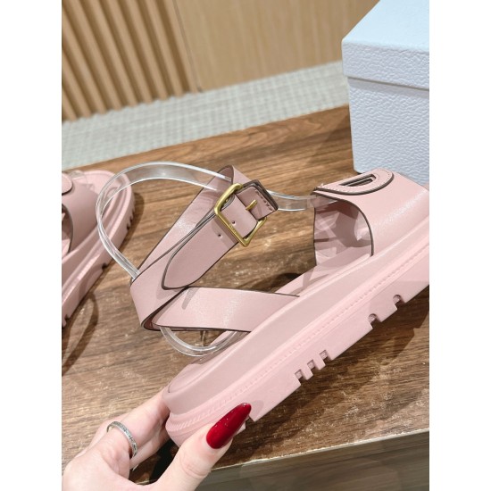 Pig nose. Sandals.