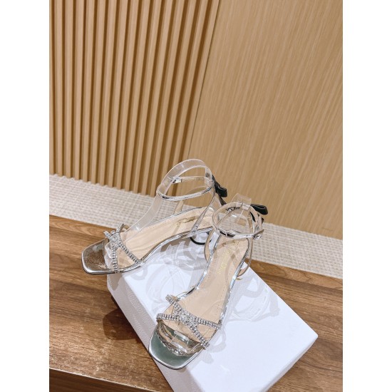 Rhinestone Bow Sandals
