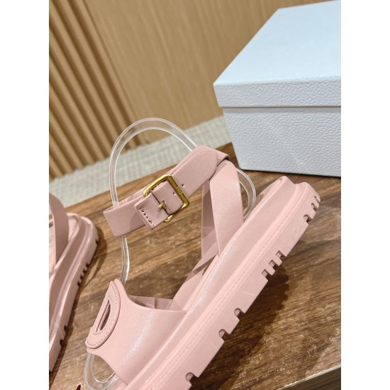 Pig nose. Sandals.