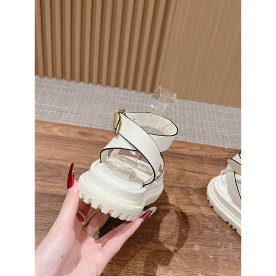 Pig nose. Sandals.
