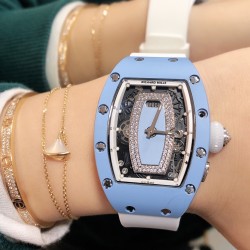 实拍 Richard Mille RM037 蓝陶瓷 蓝唇！ |哈利奎恩|小丑女同款系列女士壕气腕表！