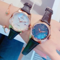 欧米加OMEGA 女士腕表   进口石英机芯  316L精钢表壳  直径34mm厚8m
