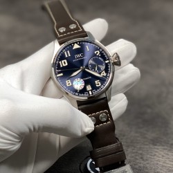 ZF厂精品 IWC万国 大飞小王子 骚蓝表盘，精钢表壳46mm大表盘大把头 蓝宝石防划痕镜面 表盘刻度超强夜光 搭载最新复刻原装动能显示机械机芯 意大利小牛皮真皮表带原装折叠扣 怒荐！出货实拍