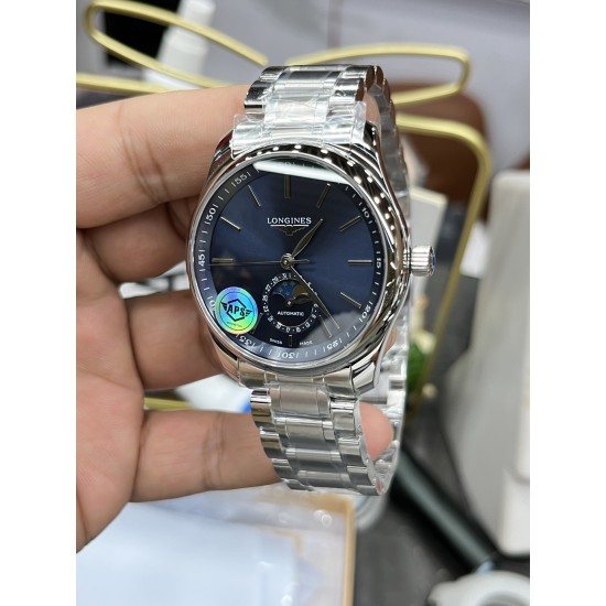 浪琴-LONGINES 名匠月相✨系列 尽显圆润,典雅的精髓奥妙 全自动机械机芯 打磨光滑,散件打磨的精钢表带,采用与原装一致的蝴蝶表扣 直径40mm! 浪琴-LONGINES 名匠月相✨系列 尽显圆润,典雅的精髓奥妙 全自动机械机芯 打磨光滑,散件打磨的精钢表带,采用与原装一致的蝴蝶表扣 直径40mm!