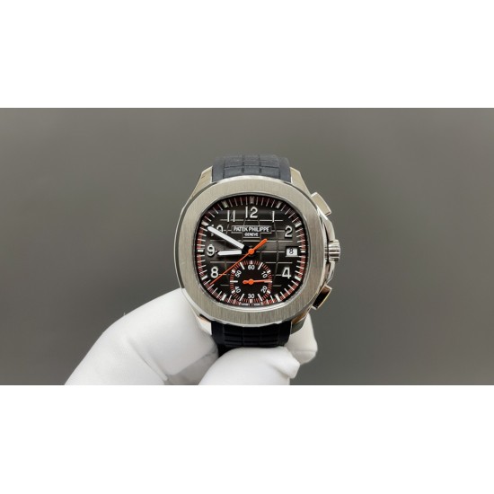 今日推荐百达翡丽  AQUANAUT系列5968A 银壳黑色 42mm 多功能一体机芯 顶级品质 出货实拍✈️