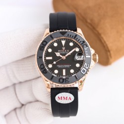 ROLEX 劳力士 游艇名仕型m268621-精致而不失个性！2836自动机械直径：37mm玻璃：蓝宝石整体外观打磨线条棱角清晰，延续奔驰针和放大镜日历的经典设计表壳表链材质:316精钢，其外观镶有抗刮损Cerachrom 陶瓷外圈原装保险扣 超强夜光。