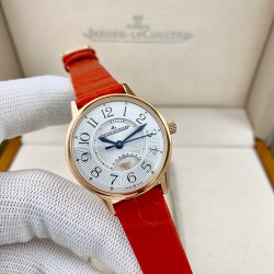 JAEGER-LECOULTRE积家女款RENDEZ-VOUS约会系列。尺寸：29mm搭载日本进口全自动机械机芯  正品版本机芯主版  功能：日夜星晨、时分秒显示功能 ，展现出昼的灿烂与夜的浪漫(刚刚的相遇，[玫瑰]刚刚的缘分，[爱心]刚刚的时间，愿幸福快乐与您相伴)