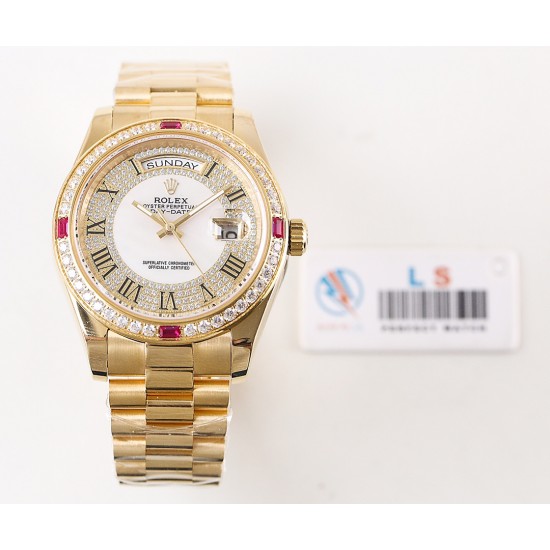 PK精品 原版复刻 劳力士Rolex星期日历型系列全自动机械男表腕表18K金电镀镶钻腕表,采用进口南非水晶钻,人工镶嵌四爪稳固永不掉钻、尺寸41mm,厚度11毫米,原装进口机芯、性能稳定零返修,蓝宝石玻璃镜面,蓝宝石镜面6⃣️字位logo标志✅请认准品质✅316L精钢材质.做工精致.质量保证! PK精品 原版复刻 劳力士Rolex星期日历型系列全自动机械男表腕表18K金电镀镶钻腕表,采用进口南非水晶钻,人工镶嵌四爪稳固永不掉钻、尺寸41mm,厚度11毫米,原装进口机芯、性能稳定零返修,蓝宝石玻璃镜面,蓝宝石镜面6⃣️字位logo标志✅请认准品质✅316L精钢材质.做工精致.质量保证!