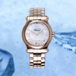 肖邦-Chopard❥快乐钻系列❥瑞士石英机芯❥蓝宝石玻璃镜面❥表壳直径约36mm         厚度约12mm