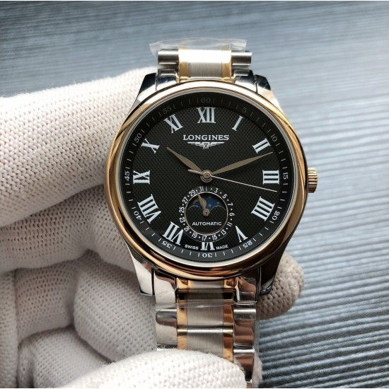 2019浪琴官网新品v2版本浪琴 LONGINES L33 名匠系列月相 市场上唯一一家官方1:1复刻版本，不惜成本[强]升级瑞机壳套字面，原装月相，区别市场普通版本 配置全自动机械机芯，316L精钢，蓝宝石镜面，尺寸39.5mm专柜同步，SJ出品让表又再次刷新高性价比的购表体验
