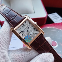 SJ出品 TW复刻升级版 CARTIER卡地亚 T2 坦克系列 W5330001 自动机械男表 原装正品开模打造 1:1复刻 搭载原版1904MC型机芯 尺寸：34*44mm 蓝宝石镜面 意大利小牛皮带 三杰精致推荐男士机械瑞士腕表 SJ为你精心制作超真实实物图拍摄