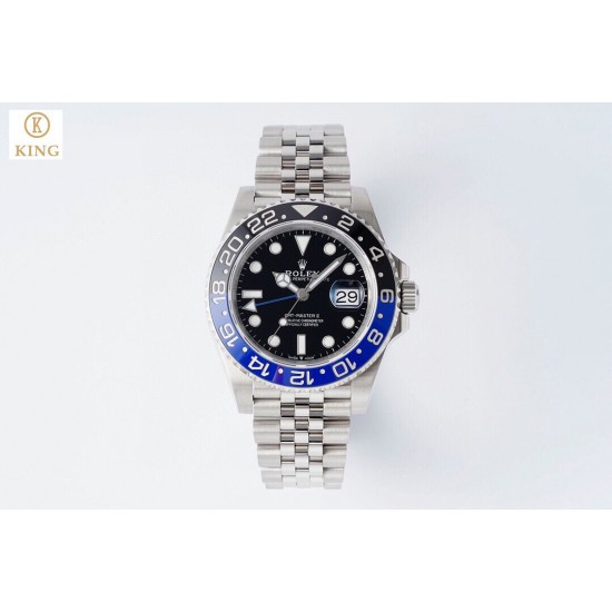 ROLEX 劳力士 GMT格林尼治型 尺寸40mm！精钢表壳表链，蓝宝石镜面，超级夜光，双向陶瓷旋转表圈，原装折叠扣！