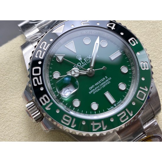 ROLEX 劳力士 格林尼治 GMT，圈口过渡无痕，搭载3285一体机，做工极好！贵金属钢印扣子！