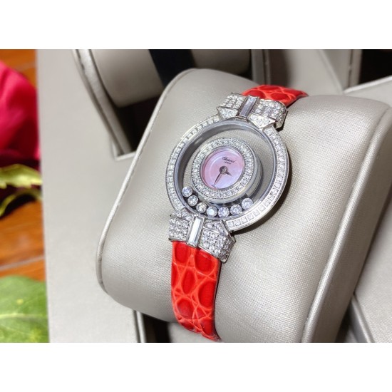 实拍 (蝴蝶结)chopard-happy Sport 萧邦HAPPY DIAMONDS系列快乐钻 腕表蓝宝石玻璃镜面 原厂瑞士石英机芯 镜面内自由滑动快乐钻 钻石围绕表盘回旋起舞 制作精巧双层透明跳跃时尚的设计风格,完美女性的前卫、大方、秀气的特质,内、外蓝宝石玻璃 ,微型按调EAT瑞士石英机,表壳直径约28mm 实拍 (蝴蝶结)chopard-happy Sport 萧邦HAPPY DIAMONDS系列快乐钻 腕表蓝宝石玻璃镜面 原厂瑞士石英机芯 镜面内自由滑动快乐钻 钻石围绕表盘回旋起舞 制作精巧双层透明跳跃时尚的设计风格,完美女性的前卫、大方、秀气的特质,内、外蓝宝石玻璃 ,微型按调EAT瑞士石英机,表壳直径约28mm