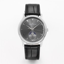 【GF豪华高配版】积家月相大师系列正装男表Q1368420.（表壳直径39mm，厚度9.9mm）【月相盘】CNC精雕成型（非贴片）相似度高达98%！【机芯】原装开模复刻Cal.925/1一体机芯，GF不忘初心，每一只机芯出厂前都经过一系列严格测试筛选！