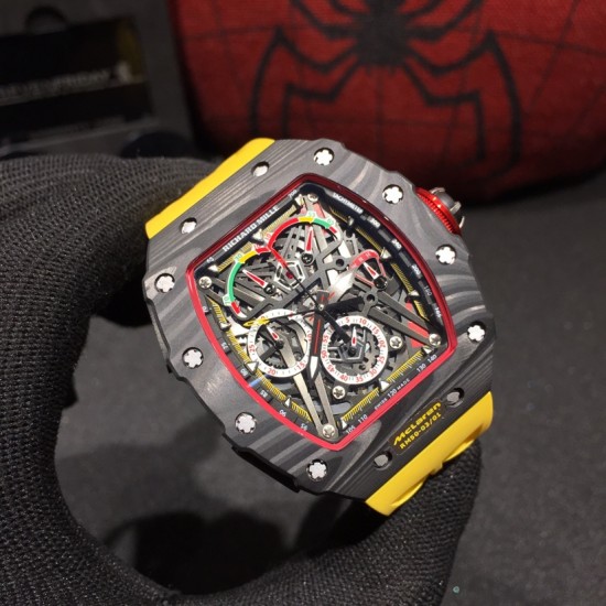 理查德米勒 Richard Mille⌚️碳纤维壳43*50毫米 一如既往防水胶带配原装折叠扣极具个性与夸张的表壳表盘设计只为遇见个性独特的你 一如既往的酷 理查德米勒 Richard Mille⌚️碳纤维壳43*50毫米 一如既往防水胶带配原装折叠扣极具个性与夸张的表壳表盘设计只为遇见个性独特的你 一如既往的酷