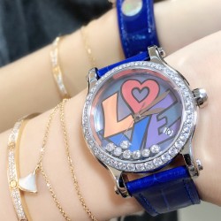 实拍《YF 》新品上市 萧邦 HAPPY DIAMONDS 五彩缤纷系列 278559-3020 。