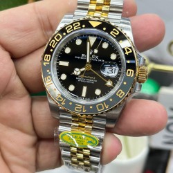 皮蛋圈！ROLEX 劳力士 GMT格林尼治型 尺寸40mm！精钢表壳表链，蓝宝石镜面，超级夜光，双向陶瓷旋转表圈，原装折叠扣！