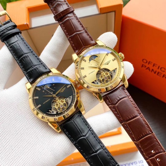 浪琴-Longines ‼️精品男士腕表劲爆镂空设计,技艺精湛,独具匠心,尊贵大气,绅士风范。采用全自动机械机芯,顶级316精钢表壳,进口小牛皮表带,矿物质超强镜面,尺寸43-13 浪琴-Longines ‼️精品男士腕表劲爆镂空设计,技艺精湛,独具匠心,尊贵大气,绅士风范。采用全自动机械机芯,顶级316精钢表壳,进口小牛皮表带,矿物质超强镜面,尺寸43-13