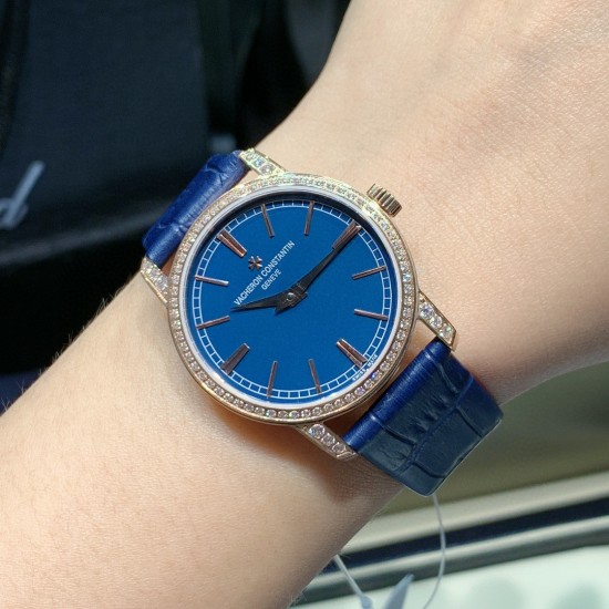 实拍2020年江诗丹顿传袭超薄系列-Vacheron Constantin 专为女神打造的,奢华时尚,采用进口316钢表壳,搭配原装进口9015机芯(0返修),天然蓝宝石玻璃镜面,直径33mm,超薄工艺7.8mm,超强防水30米,竹节纹进口小牛皮表带,一表一码。 实拍2020年江诗丹顿传袭超薄系列-Vacheron Constantin 专为女神打造的,奢华时尚,采用进口316钢表壳,搭配原装进口9015机芯(0返修),天然蓝宝石玻璃镜面,直径33mm,超薄工艺7.8mm,超强防水30米,竹节纹进口小牛皮表带,一表一码。