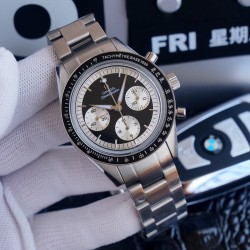 欧米茄 OMEGA 超霸系列升级版全新上市，再续非凡传奇，经典文艺 、霸气十足、搭配原装进口7750全自动机械机芯（零返修）直径41mm，厚度：11mm，汇集星期，月份，日期显示等多功能于一身。最佳男士腕表之美誉，蓝宝石镜面、奥氏体316L精钢表壳，PVD炉内电镀工艺，意大利精致小牛皮，904钢带欢迎订购⚠️请认准独家品质