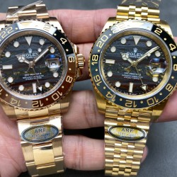 新品！ROLEX 劳力士 铁虎眼石表盘，每一片表盘都不同纹路(虎眼石,红碧玉和赤铁矿三种材质混合在一起,呈现出独特的金黄色和橙色的光泽)格林尼治GMT 3285一体机72小时储能 圈口过渡无痕，贵金属钢印扣子！