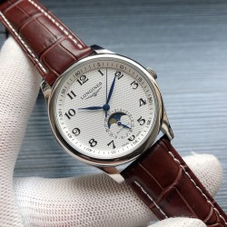 2019浪琴官网新品v2版本浪琴 LONGINES L33 名匠系列月相 市场上唯一一家官方1:1复刻版本，不惜成本[强]升级瑞机壳套字面，原装月相，区别市场普通版本 配置全自动机械机芯，316L精钢，蓝宝石镜面，尺寸39.5mm专柜同步，SJ出品让表又再次刷新高性价比的购表体验