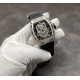 Richard Mille 理查德米勒系列,亲民版!一比一复刻 !全镂空骷髅头 腕表 简约无钻款 酒桶型镂空表盘 橡胶黑色表带 加了碳素!防水效果杠杠的!出货实拍 Richard Mille 理查德米勒系列,亲民版!一比一复刻 !全镂空骷髅头 腕表 简约无钻款 酒桶型镂空表盘 橡胶黑色表带 加了碳素!防水效果杠杠的!出货实拍