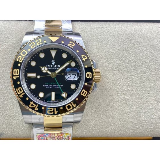 ROLEX 劳力士 GMT格林尼治型 尺寸40mm！精钢表壳表链，蓝宝石镜面，超级夜光，双向陶瓷旋转表圈，原装折叠扣！
