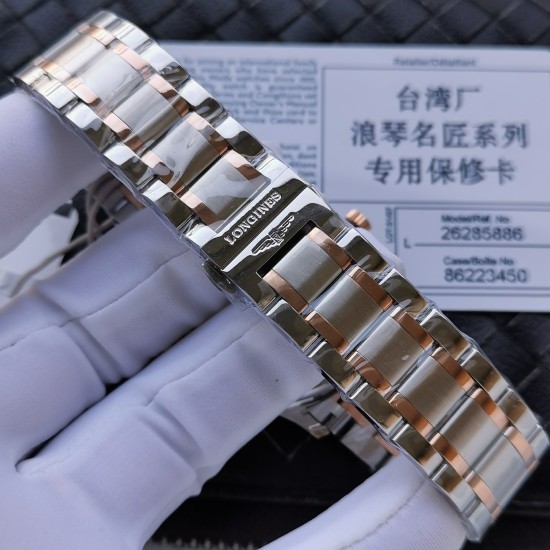 台湾厂【匠心臻品】随着努力不懈地寻求技术上的突破以及不断的创新令LONGINES表在设计方面稳坐领导地位。浪琴 名匠六字位日历系列 原版开模 所有配件与正品100%可互换通用 316精钢表壳、前、后双卜蓝宝石玻璃、淬火烧钢蓝指针、机芯采用最新的2892改L619/888全自动超薄机芯 搭配最新款镂空自动陀 直径38.5mm厚度9.0mm 一表一号,一卡一号、绝不重复。整表完美无暇市场最高版本! 台湾厂【匠心臻品】随着努力不懈地寻求技术上的突破以及不断的创新令LONGINES表在设计方面稳坐领导地位。浪琴 名匠六字位日历系列 原版开模 所有配件与正品100%可互换通用 316精钢表壳、前、后双卜蓝宝石玻璃、淬火烧钢蓝指针、机芯采用最新的2892改L619/888全自动超薄机芯 搭配最新款镂空自动陀 直径38.5mm厚度9.0mm 一表一号,一卡一号、绝不重复。整表完美无暇市场最高版本!