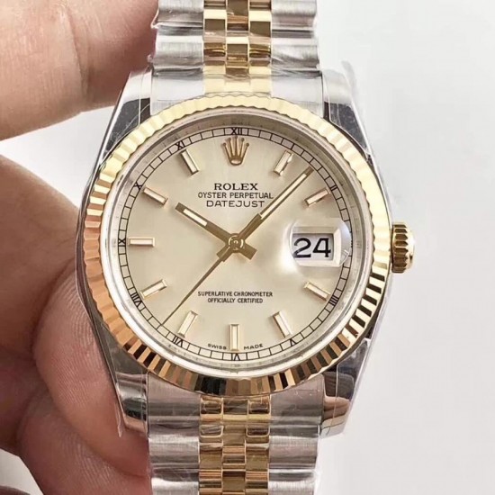 AR超强神作 ROLEX DATEJUST超级904L最强V2升级版日志型36系列腕表，表壳表带运用超级904L铸造而成，并行代购版DATEJUST，完美修正十年间所有副本的不足和缺陷，36mm表径，搭载3135机并搭配正品代购包装物料，重新定义最高品质的DATEJUST副本[拳头]            最强版A级副本DATEJUST【AR出品】